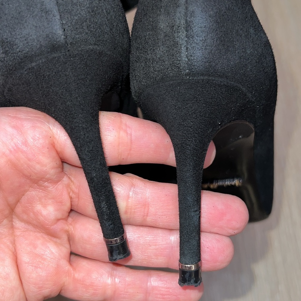 Massimo Dutti black suede over the knee high boot - Picture 14 of 17
